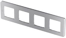 Рамка универсальная Legrand Inspiria 4-м. алюминий картинка